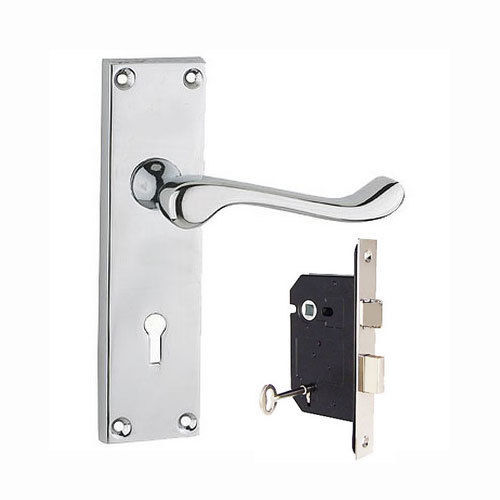 Chrome locking door handle - , set