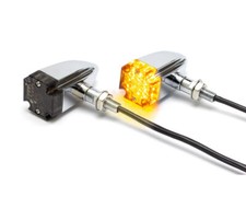 NEW Motorbike LED Indicators - CHROME - Maltese Cross for Retro  Custom Bikes