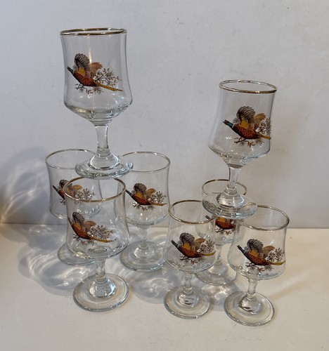 Set vintage glasses with - vintage,