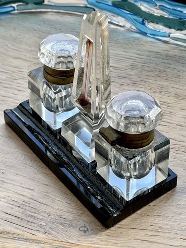 Vintage crystal cut jet - cut, /