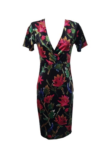 Zara velvet floral print dress - velvet,
