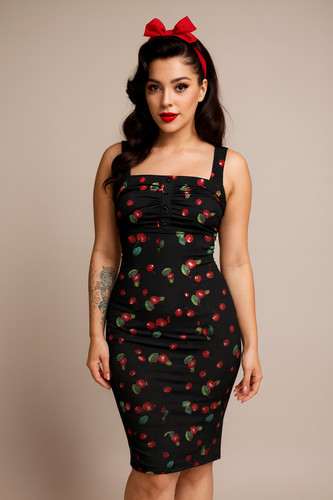 Cherry bomb wiggle dress - wiggle,