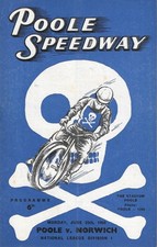 1956 Poole v Norwich Speedway Programme (25/6/56)