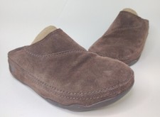 FITFLOP Gogh Clog Shoes Suede Chocolate Brown Size 7