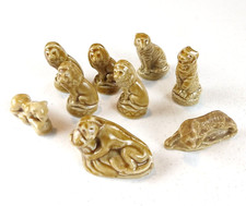 Vintage Wade Whimsies Lion Pride Tigers Florida Panther Animal Figurines Lot