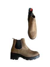 Mustang MTNG Ankle Boots Taupe Beige Nubuck Chunky Platform Size 4 37 Ex/Cond