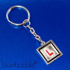 FUNKY LEARNER DRIVER KEY RING CHAIN DRIVING INSTRUCTOR CAR L PLATES FUN NOVELTY 
