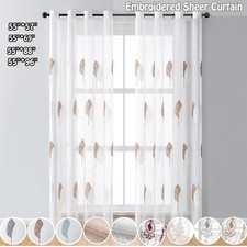 Pair Voile Curtain Drapes