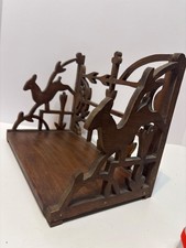 Antique wooden shelf cutout deer detailed design 11" Witch Springs Colorado