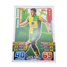 Topps Match Attax Robbie Brady 213 Midfielder 2015/2016 Norwich City