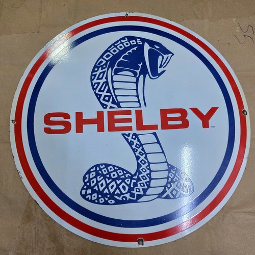 Shelby porcelain enamel sign - porcelain,