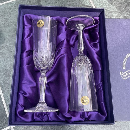 Rcr champagne glasses - champagne, lead