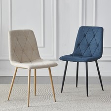 Dining chairs set linen - 4/6x,