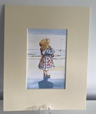 Faye Whittaker Art Print “Raggedy Anne” Mounted image 5×7 ins  with Mount 10×8