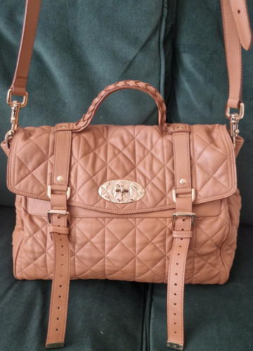 Mulberry alexa quilted tan - quilted,