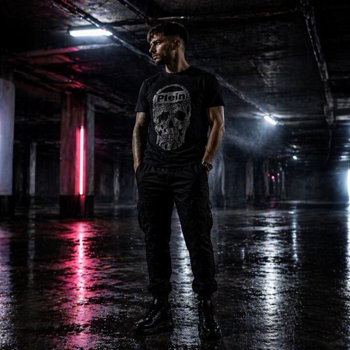 Philipp plein black shirt - black, t-shirt
