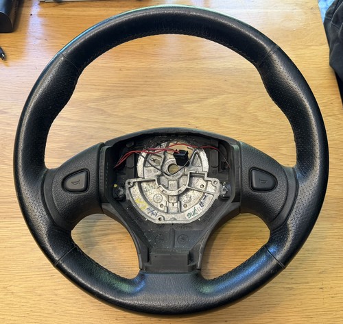 Black leather steering - mg, f