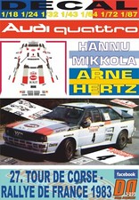 DECAL AUDI QUATTRO A2 H. MIKKOLA TOUR DE CORSE 1983 DnF (06)