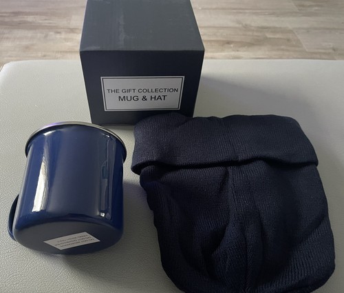 Enamel mug and beanie hat - enamel,