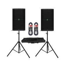 2 x Mackie Thump 212 Active Speaker & Cables DJ Disco Musician Band PA Speakers