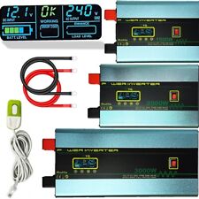 YQ Inverter 1500W 2000W 3000W Pure Sine Wave 12V to 240V Converter LCD Remote