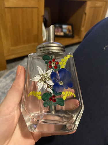 Vintage glass sugar shaker - sugar,