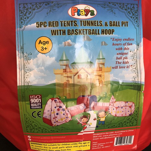 Playz 5pc kids red tents - playz,