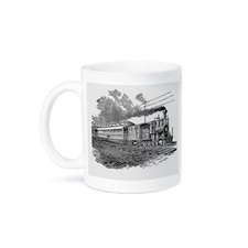3dRose, Antique Steam Train Sketch, Mug