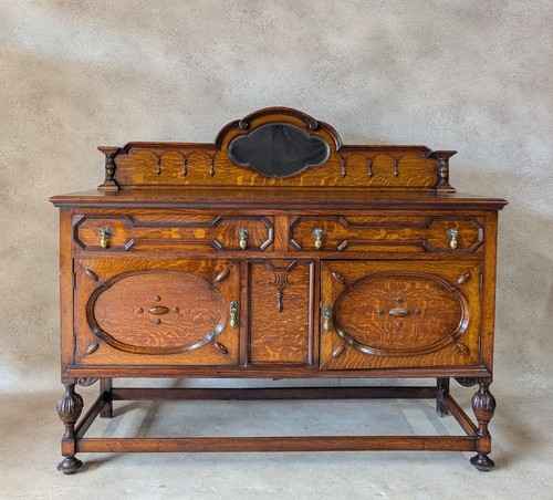 Antique edwardian oak - antique, mirror