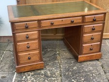 A Handsome Late Victorian Pedestal Desk