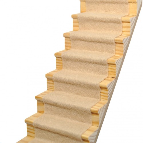 Dolls house beige stair carpet - house,