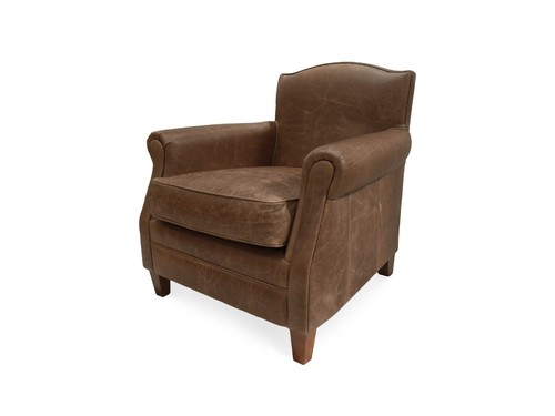 Vintage leather armchair club - leather,