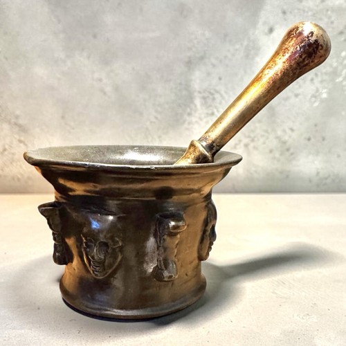 Antique bronze mortar - bronze,