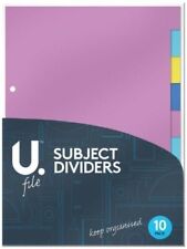 SUBJECT Dividers Index File Binder Organisers A4 Alphabetical Filing 10Pk