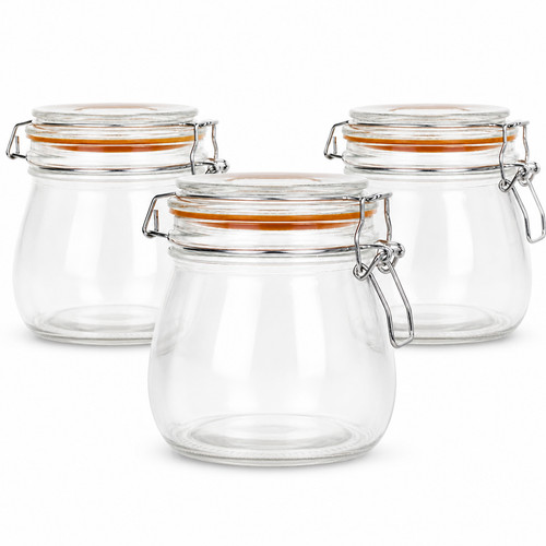 Glass food storage jar - glass,