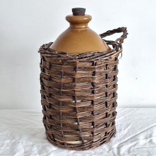 Large stoneware flagon - stoneware,