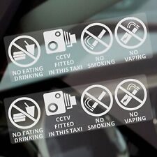 2 x Stickers Taxi No Smoking