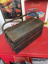 Vintage Mechanics blue metal Talco tool Box 3 Tier cantilever mechanism