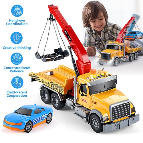 Tow truck crane toy with - tow,