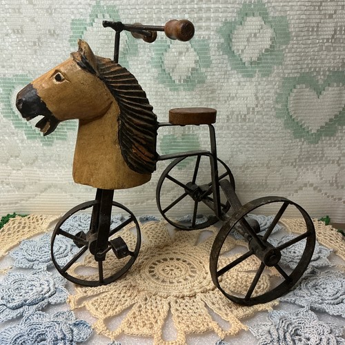 Vintage hand carved wood - hand,