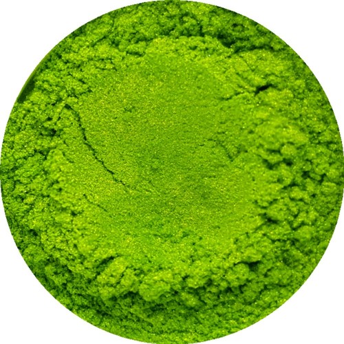 Lime green cosmetic mica - green,