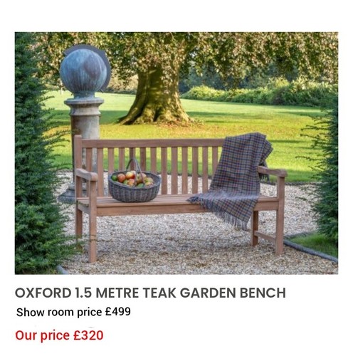 Teak garden bench