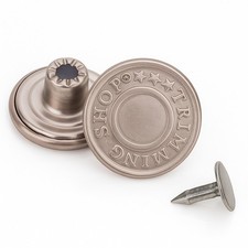 Jeans Buttons 14mm-25mm Hammer on Denim Replacement Studs with Back Pins 10-100x