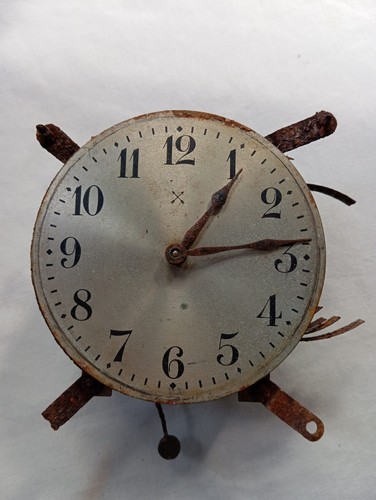Vintage clock dial movement - clock, &