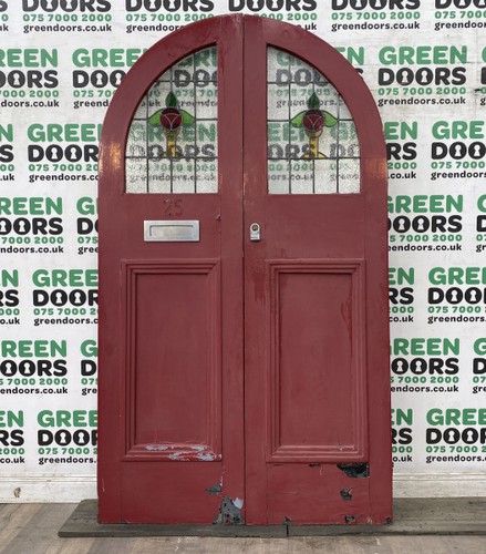 Arched double front doors - arched,