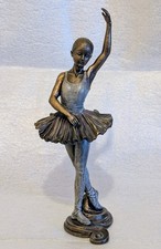 Vintage 2003 Veronese Statuette “Young Ballerina” Cold Bronze Effect Figurine