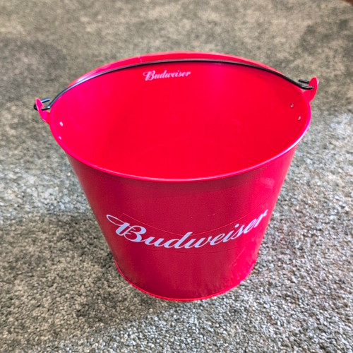 Budweiser red metal ice - ice, bucket