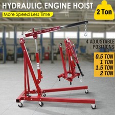 Heavy Duty Folding Engine Crane 2 Ton Garage Crane Hoist Lift Workshop Hydraulic