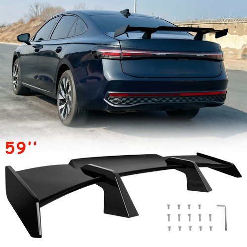 Glossy black rear spoiler - black,