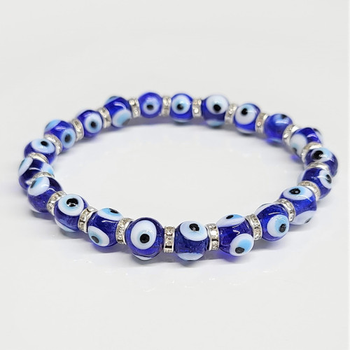 Evil eye round - bead, bracelet